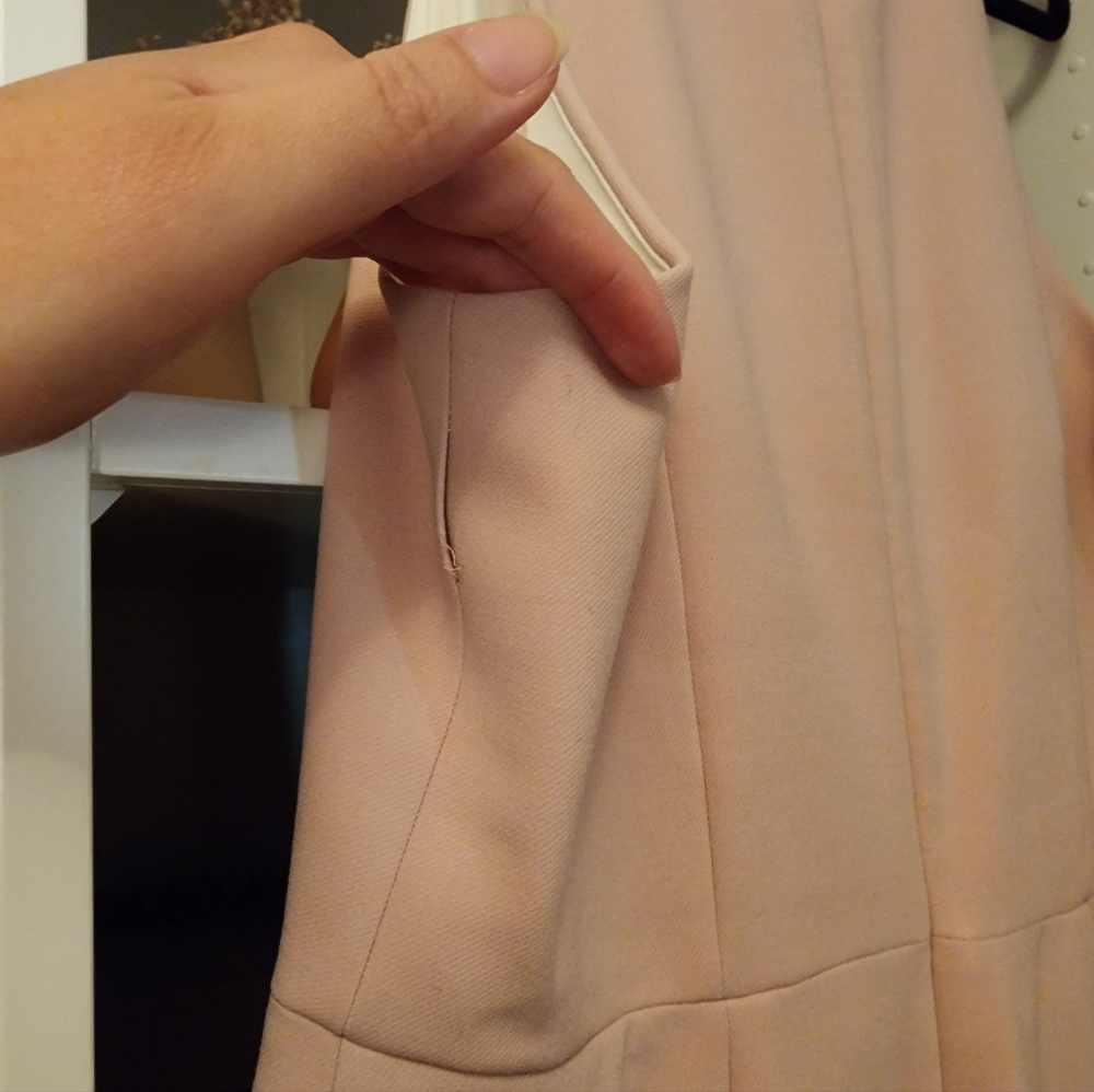 Zara Blush Pink Tailored Vest Midi Dress - Picture 8 of 11